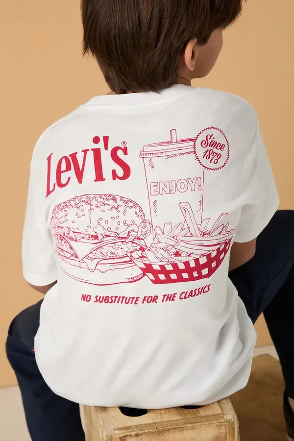 Levi's Dječja majica kratkih rukava Levi's BURGER MEAL TEE