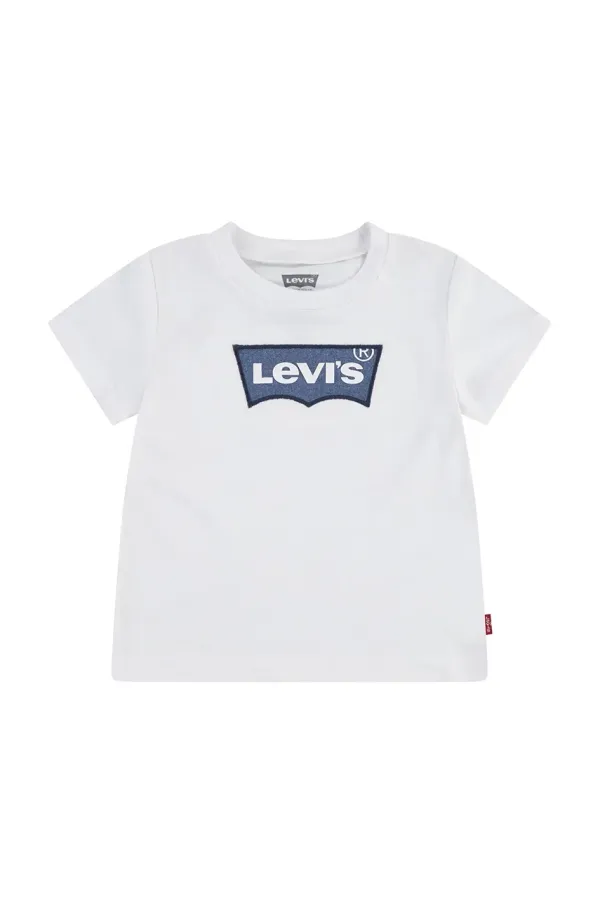 Levi's Dječja majica kratkih rukava Levi's MY FIRST BATWING TEE boja: bijela, s aplikacijom, 6EM318