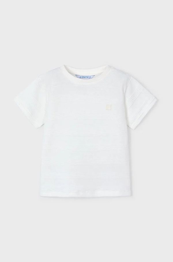 Mayoral Dječja majica kratkih rukava Mayoral boja: bež, bez uzorka, 3028