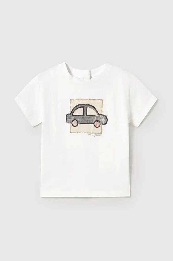 Mayoral Dječja majica kratkih rukava Mayoral boja: bijela, s tiskom, 1052