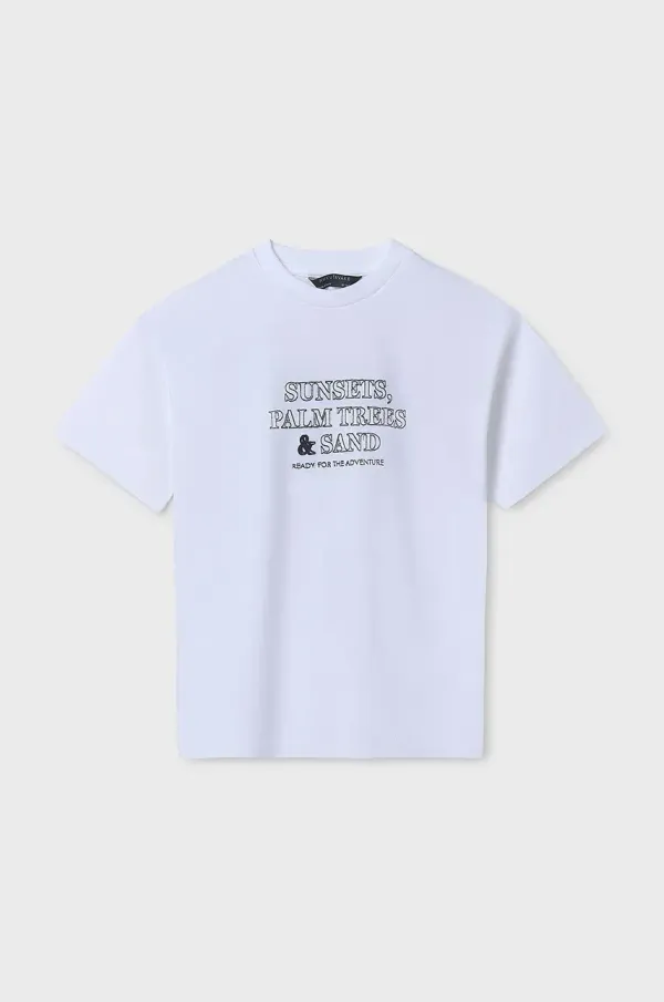 Mayoral Dječja majica kratkih rukava Mayoral boja: bijela, s tiskom, 6010