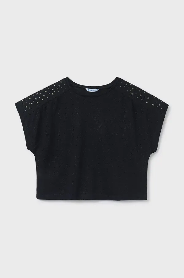 Mayoral Dječja majica kratkih rukava Mayoral boja: crna, 6023