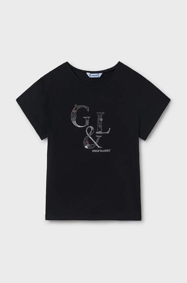 Mayoral Dječja majica kratkih rukava Mayoral boja: crna, 854