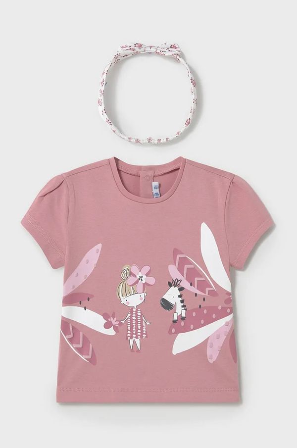 Mayoral Dječja majica kratkih rukava Mayoral boja: ružičasta, 1044