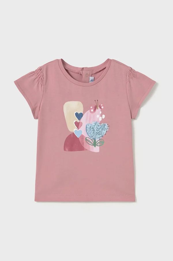 Mayoral Dječja majica kratkih rukava Mayoral boja: ružičasta, 1049