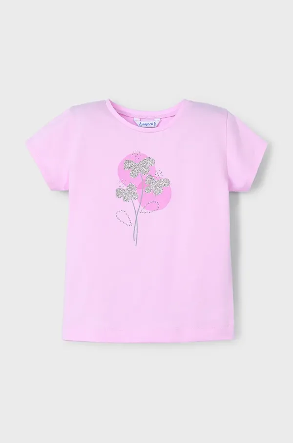 Mayoral Dječja majica kratkih rukava Mayoral boja: ružičasta, 174