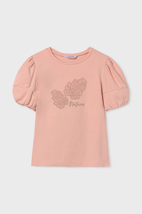 Mayoral Dječja majica kratkih rukava Mayoral boja: ružičasta