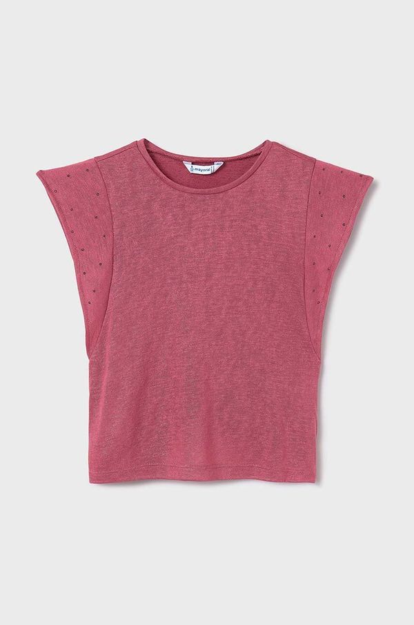 Mayoral Dječja majica kratkih rukava Mayoral boja: ružičasta