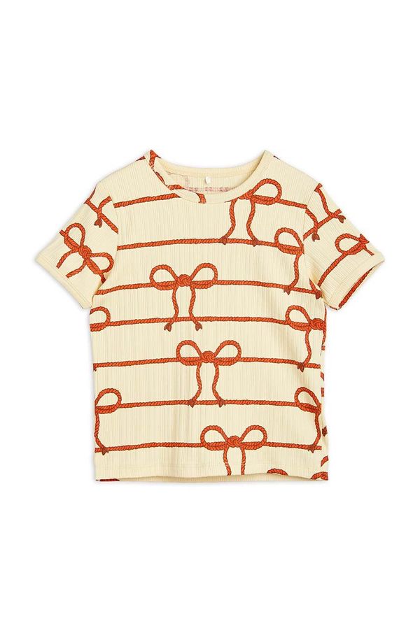 Mini Rodini Dječja majica kratkih rukava Mini Rodini boja: žuta, s uzorkom