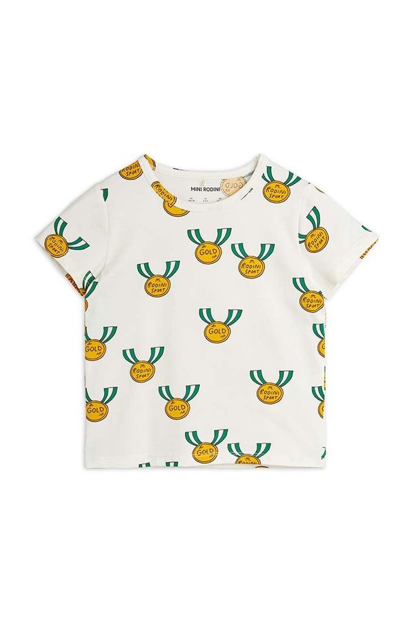 Mini Rodini Dječja majica kratkih rukava Mini Rodini Medal boja: bijela, s uzorkom