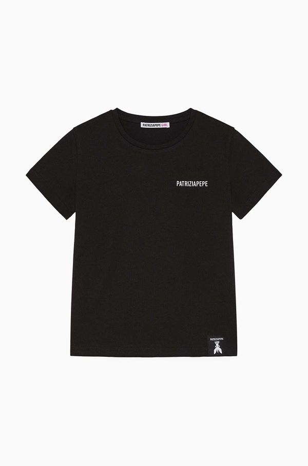 Patrizia Pepe Dječja majica kratkih rukava Patrizia Pepe J061 boja: crna, 7M0861