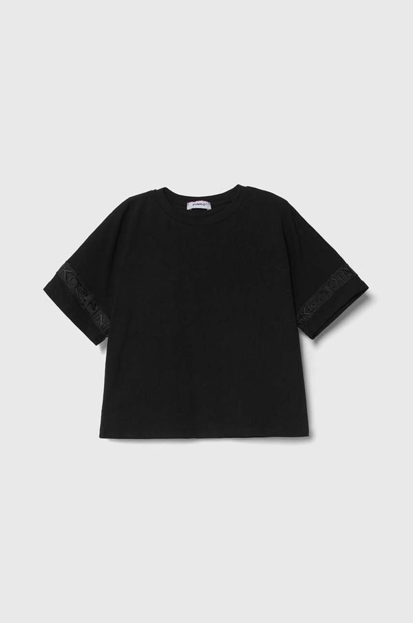 Pinko Up Dječja majica kratkih rukava Pinko Up boja: crna