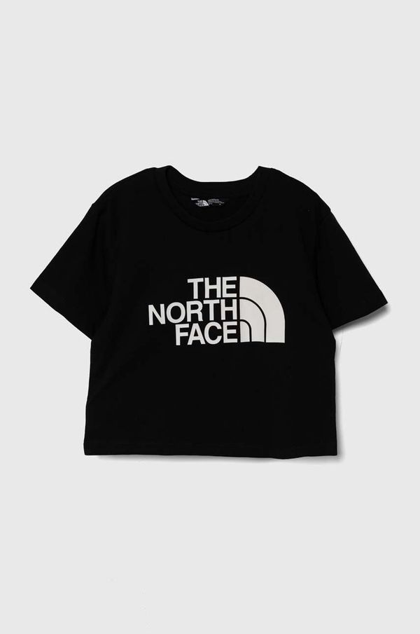 The North Face Dječja majica kratkih rukava The North Face CROP EASY TEE boja: crna