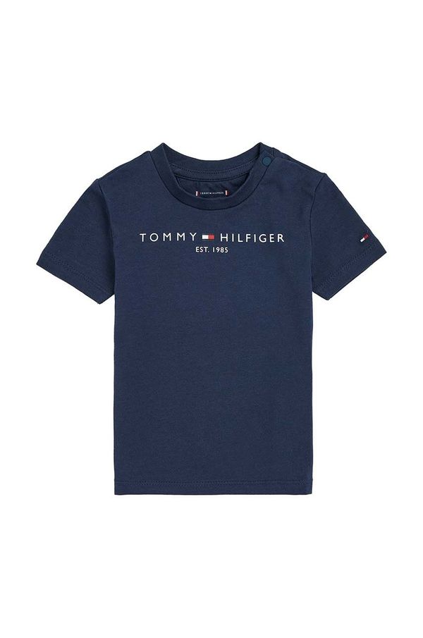 Tommy Hilfiger Dječja majica kratkih rukava Tommy Hilfiger boja: tamno plava, KN0KN01487
