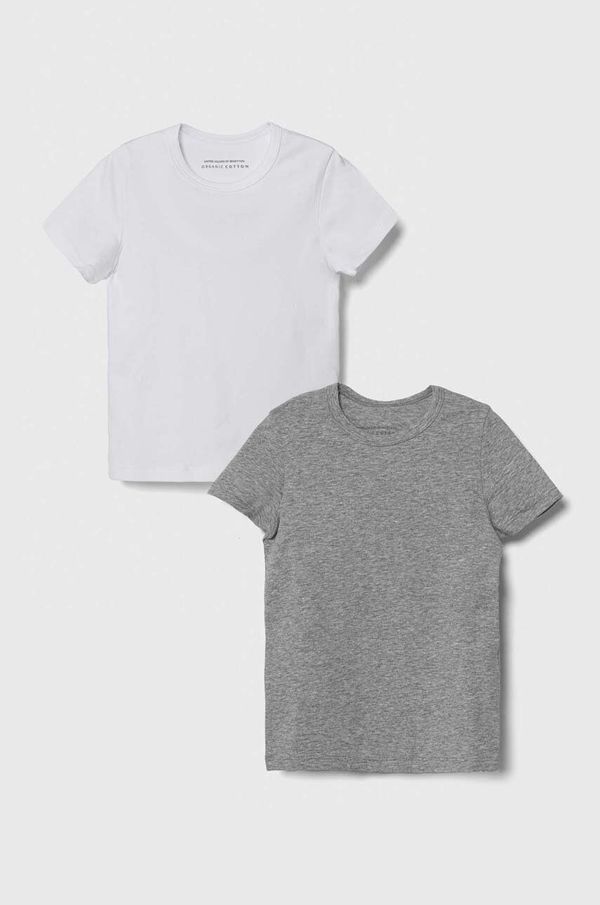 United Colors of Benetton Dječja majica kratkih rukava United Colors of Benetton 2-pack boja: siva, melanž