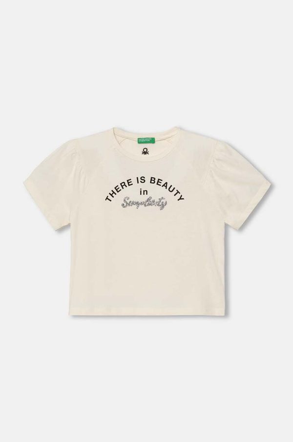 United Colors of Benetton Dječja majica kratkih rukava United Colors of Benetton boja: bež, 3I1XC10K4