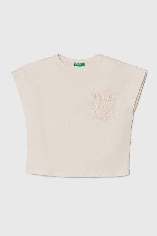 United Colors of Benetton Dječja majica kratkih rukava United Colors of Benetton boja: bež