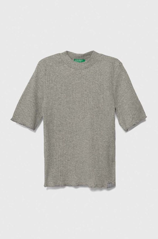 United Colors of Benetton Dječja majica kratkih rukava United Colors of Benetton boja: siva