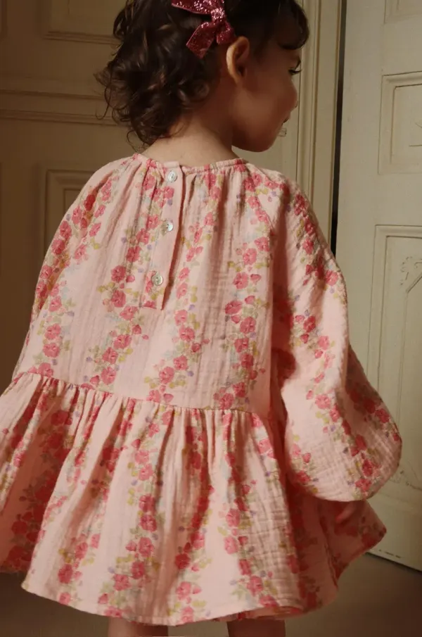 Konges Sløjd Dječja pamučna bluza Konges Sløjd COCO BLOUSE GOTS boja: ružičasta, s uzorkom, KS102274