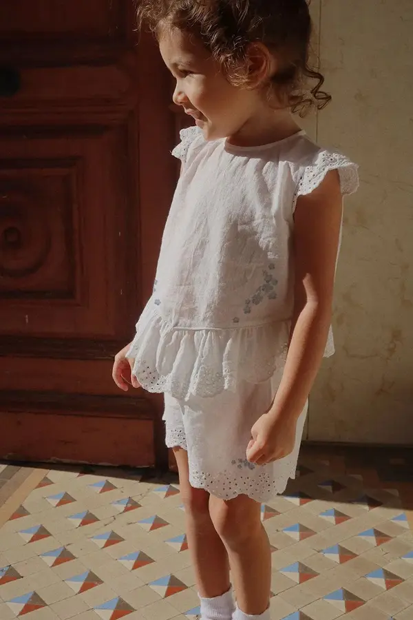 Konges Sløjd Dječja pamučna bluza Konges Sløjd RHW X KS FIORI TOP GOTS