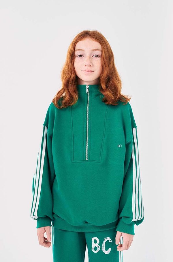 Bobo Choses Dječja pamučna dukserica Bobo Choses boja: zelena, 224AC056