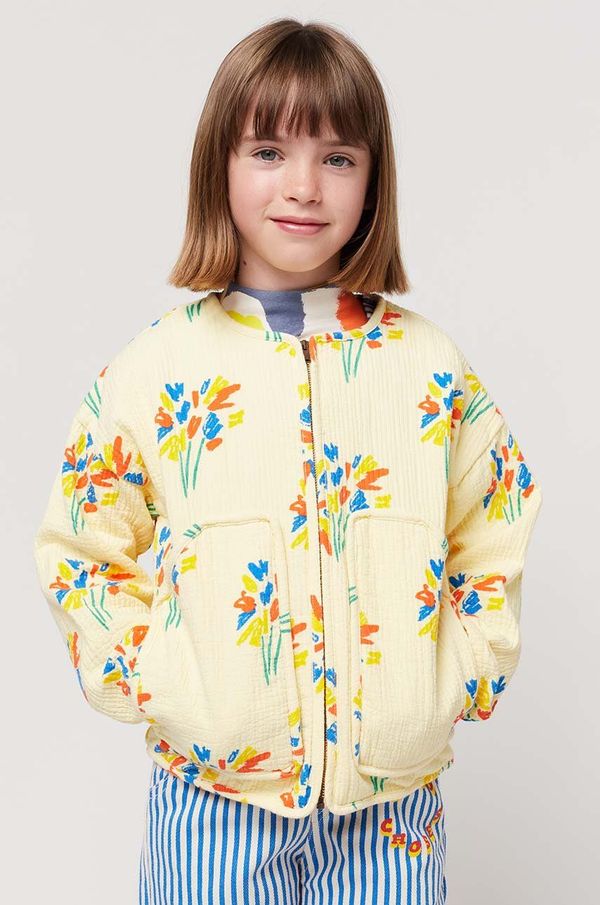 Bobo Choses Dječja pamučna dukserica Bobo Choses boja: žuta, s uzorkom