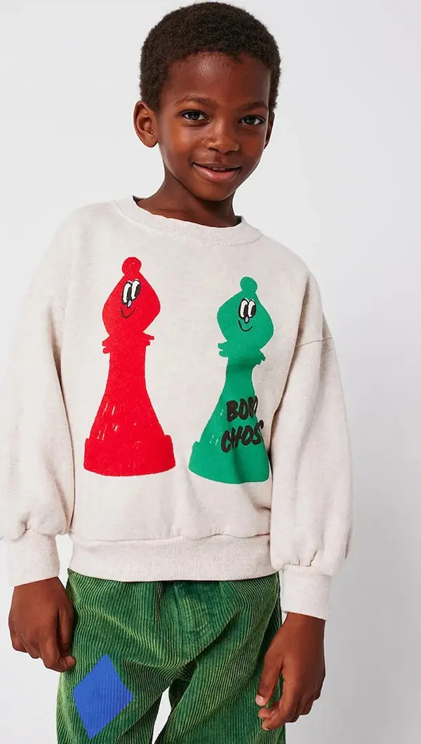 Bobo Choses Dječja pamučna dukserica Bobo Choses Checkmate