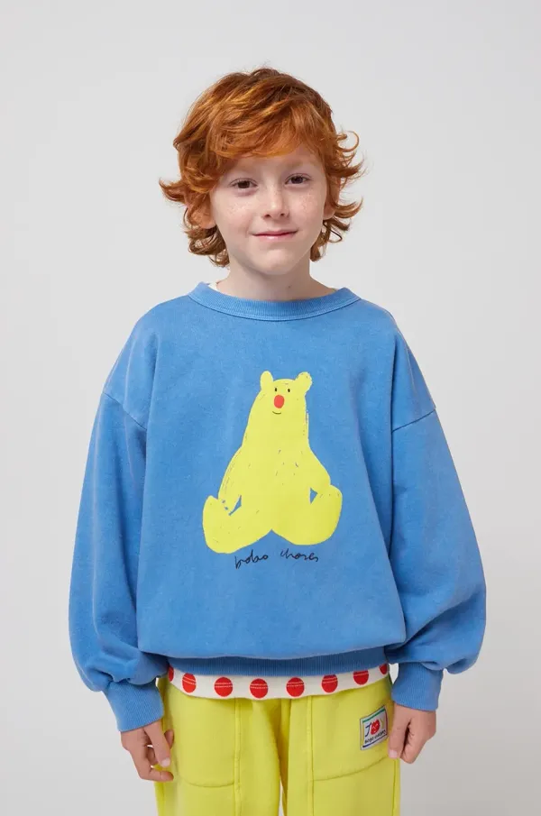 Bobo Choses Dječja pamučna dukserica Bobo Choses Hug Me Bear s tiskom, 125AC036