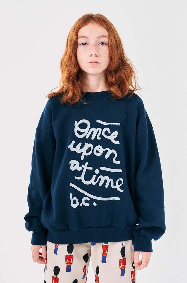 Bobo Choses Dječja pamučna dukserica Bobo Choses Once Upon a Time boja: tamno plava, s tiskom, 224AC041