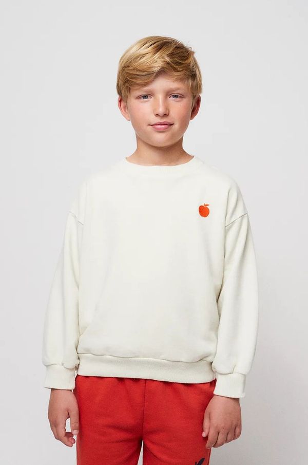 Bobo Choses Dječja pamučna dukserica Bobo Choses Poma boja: bež, s tiskom, 324EC018