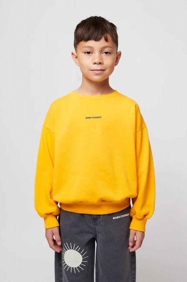 Bobo Choses Dječja pamučna dukserica Bobo Choses Sun boja: žuta, s tiskom, 324EC017