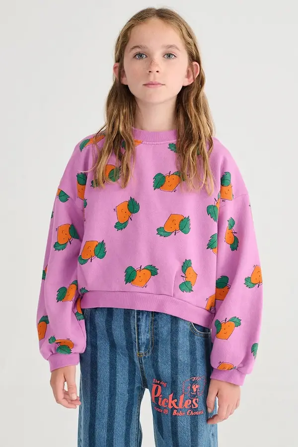 Bobo Choses Dječja pamučna dukserica Bobo Choses Tangerine