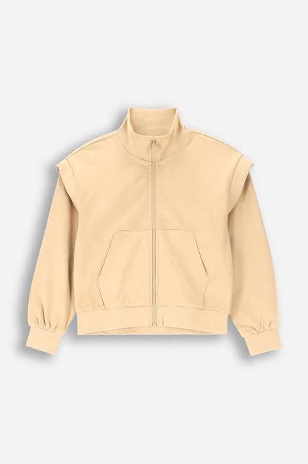 Coccodrillo Dječja pamučna dukserica Coccodrillo boja: bež, bez uzorka, RODEO GIRL JUNIOR