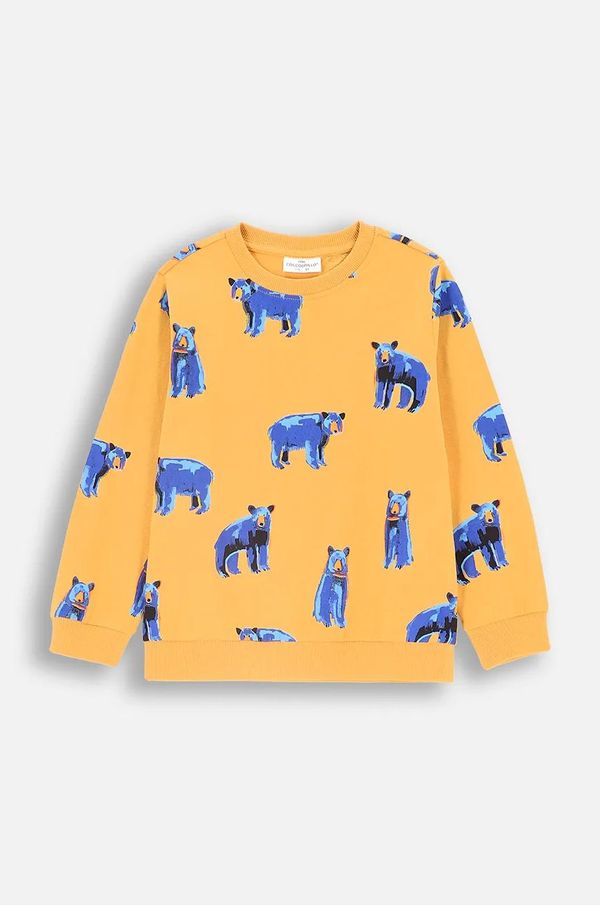 Coccodrillo Dječja pamučna dukserica Coccodrillo boja: bež, s uzorkom, FOREST FRIENDS KIDS