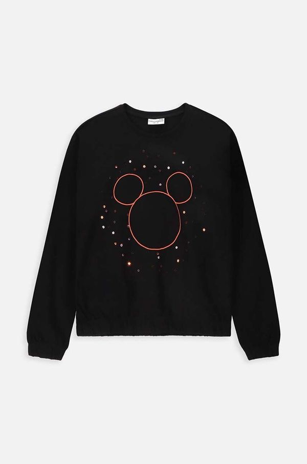 Coccodrillo Dječja pamučna dukserica Coccodrillo boja: crna, s tiskom