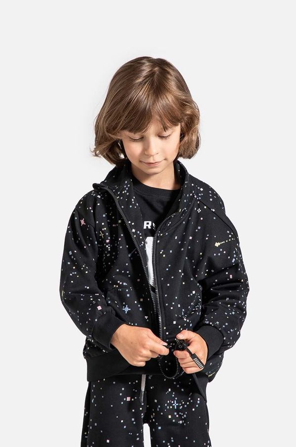 Coccodrillo Dječja pamučna dukserica Coccodrillo boja: crna, s uzorkom, WORLD OF PIXEL BOY KIDS