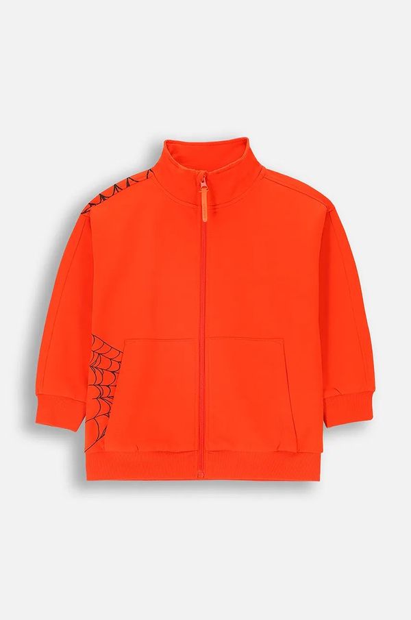 Coccodrillo Dječja pamučna dukserica Coccodrillo boja: crvena, s tiskom, GRUNGE SWAMP BOY KIDS