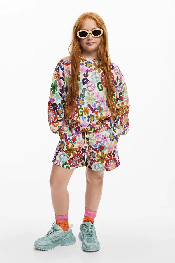 Desigual Dječja pamučna dukserica Desigual