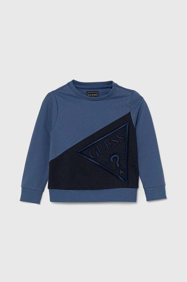 Guess Dječja pamučna dukserica Guess s aplikacijom, N4YQ04 KA6R4