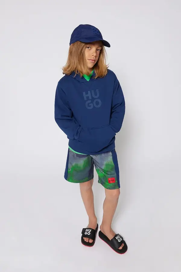 HUGO Dječja pamučna dukserica HUGO