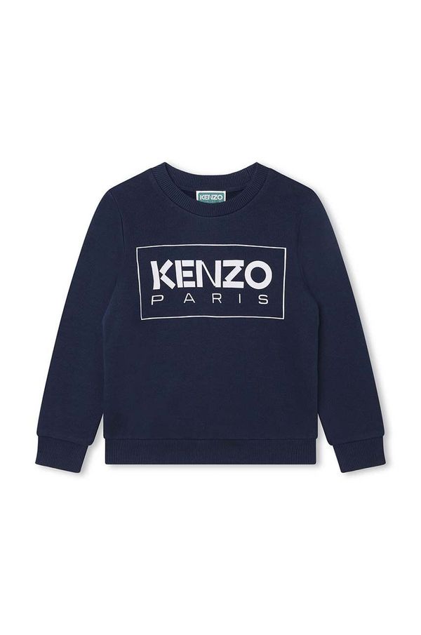 Kenzo kids Dječja pamučna dukserica Kenzo Kids s tiskom