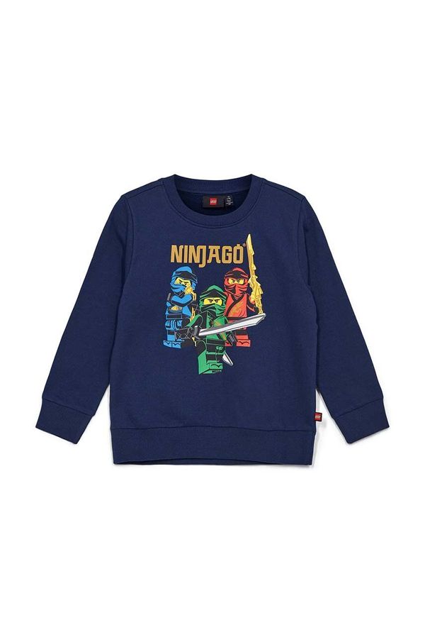 Lego Dječja pamučna dukserica Lego boja: tamno plava, s tiskom