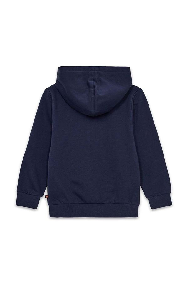 Lego Dječja pamučna dukserica Lego LWSCOUT 705 boja: tamno plava, s kapuljačom, s tiskom, 12011283