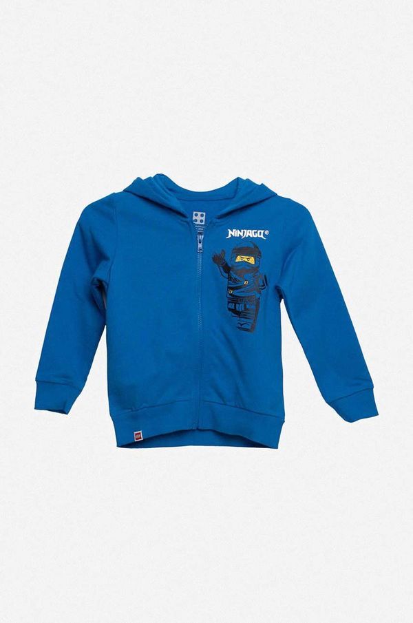 Lego Dječja pamučna dukserica Lego s kapuljačom, s tiskom