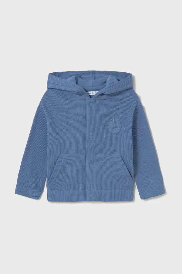 Mayoral Dječja pamučna dukserica Mayoral s kapuljačom, bez uzorka, 1472