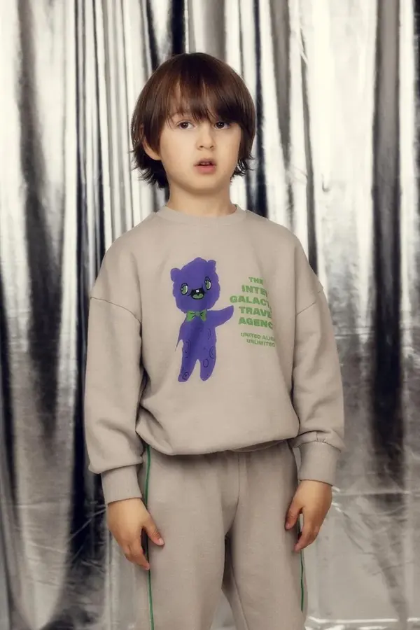 Mini Rodini Dječja pamučna dukserica Mini Rodini Alien travel agency