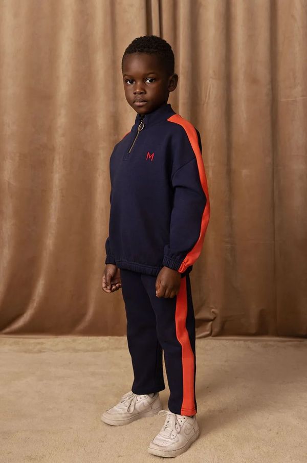 Mini Rodini Dječja pamučna dukserica Mini Rodini boja: tamno plava, bez uzorka, 2512011860