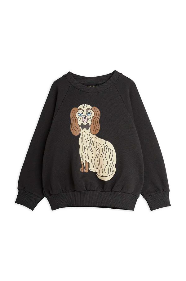 Mini Rodini Dječja pamučna dukserica Mini Rodini Dashing dog boja: crna, s tiskom, 1100005799