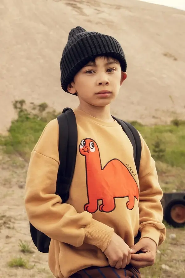 Mini Rodini Dječja pamučna dukserica Mini Rodini Dino