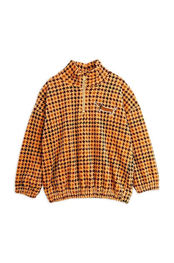 Mini Rodini Dječja pamučna dukserica Mini Rodini Dog boja: bež, s uzorkom, 2472011213